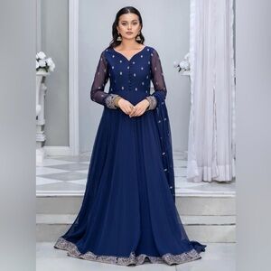 Chiffon full flair dress